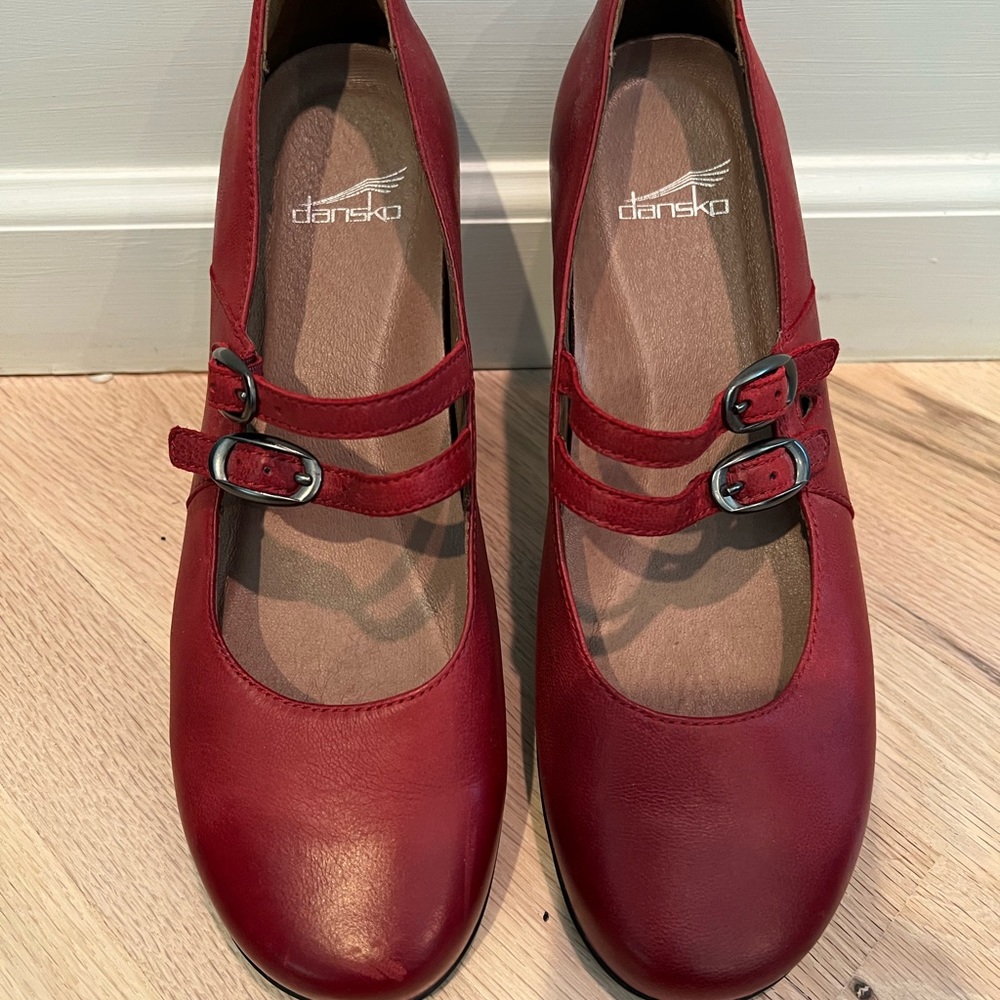 Red Dansko Flynn Mary Janes